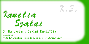 kamelia szalai business card
